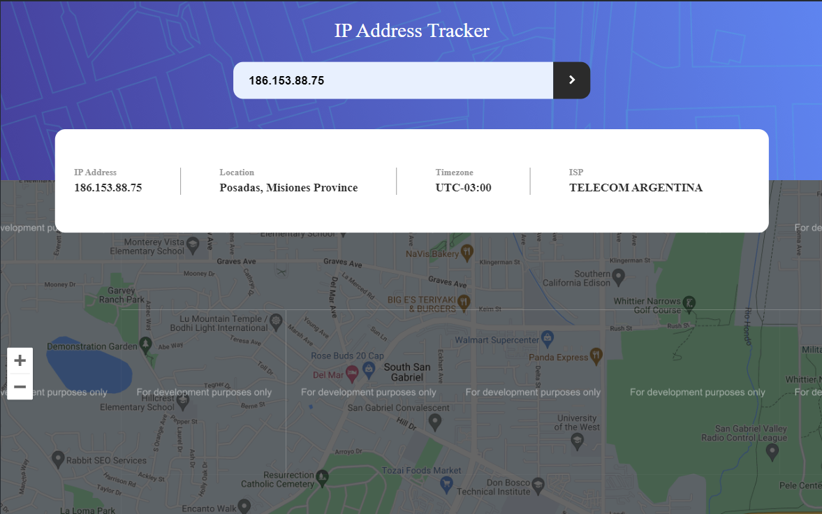IP Address Tracker App