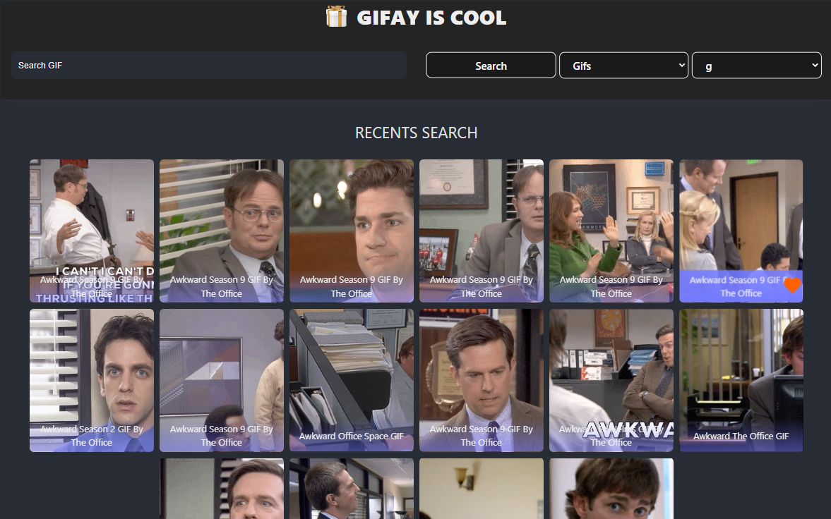 Web app gif with React